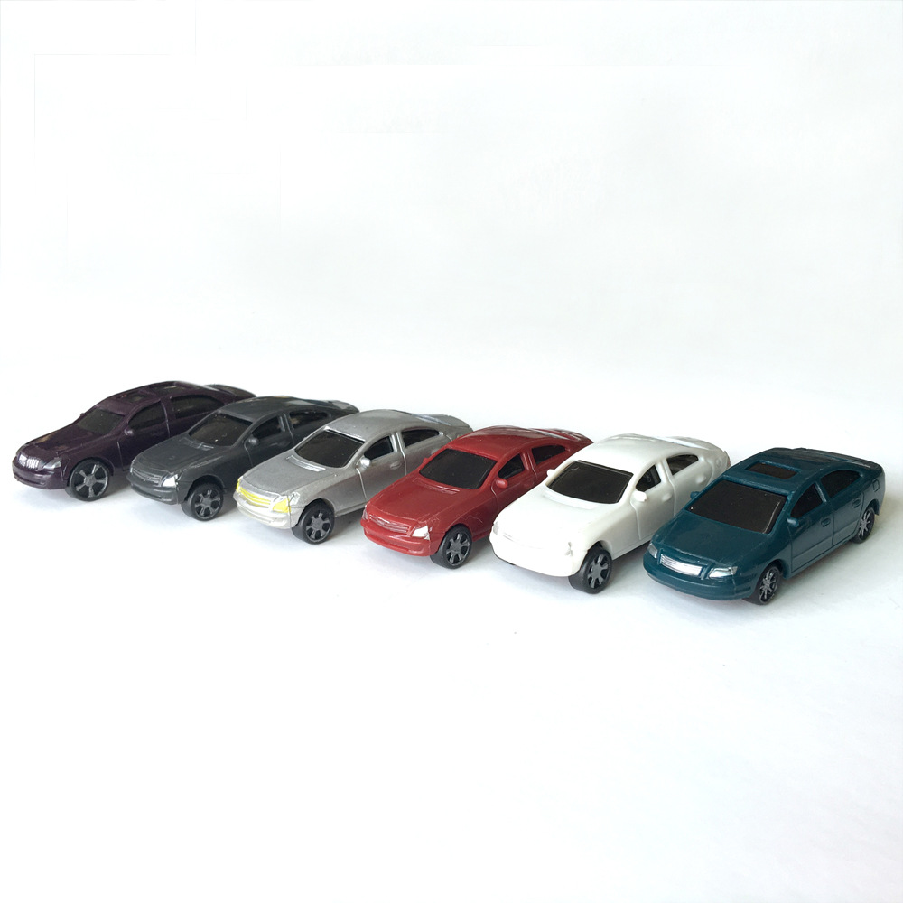沙盘模型小汽车塑胶模型彩色汽车沙盘仿真车